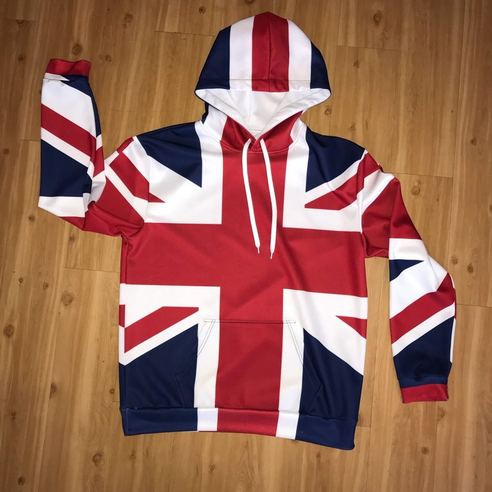 Union Jack British flag hoodie